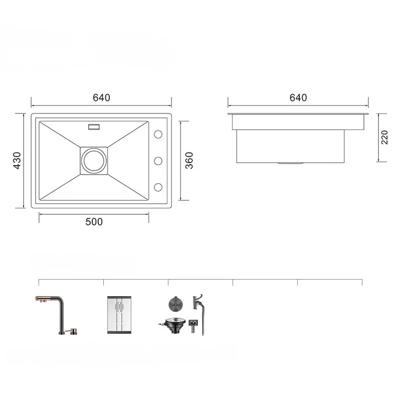 Schnelle AQ 6443NG 64 Cm Mutfak Evyesi